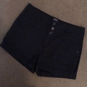 Black High-Waist Jean Shorts: Size 9